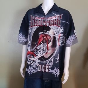 OCC Orange County Chopper button down short sleeve